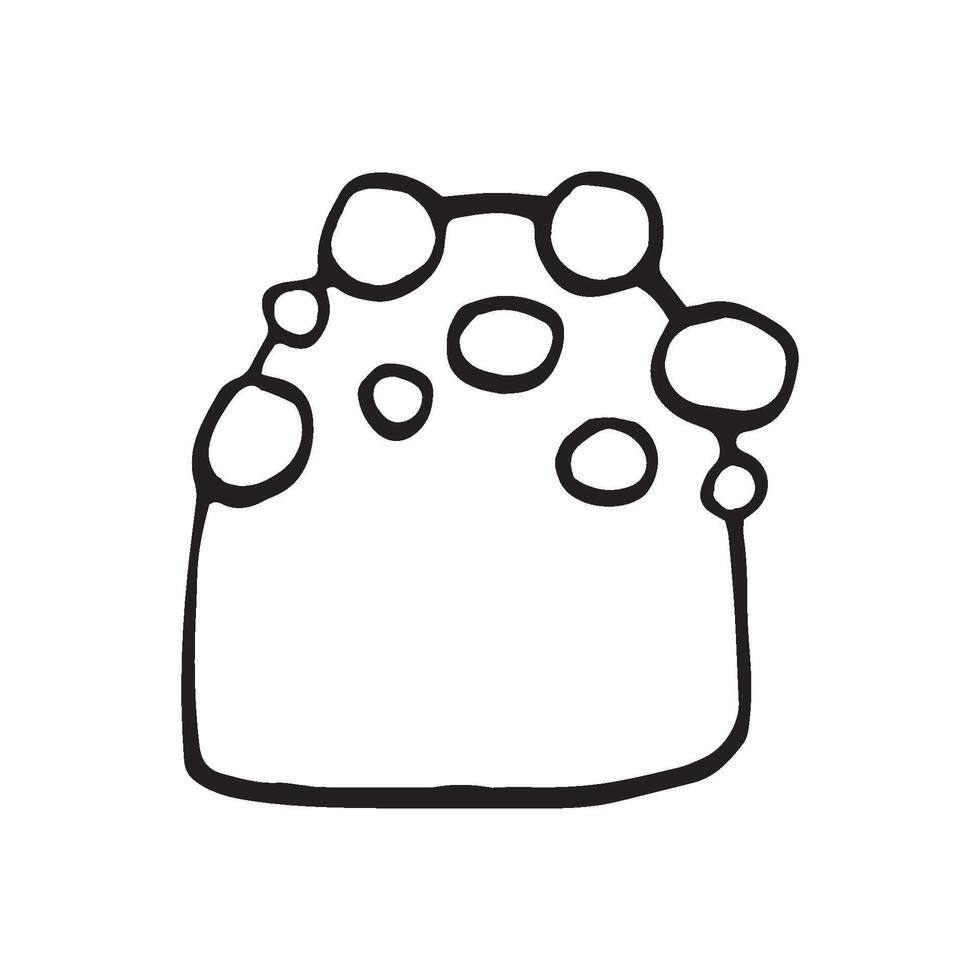 Single hand drawn element candy or sweets for New Year and Christmas vector