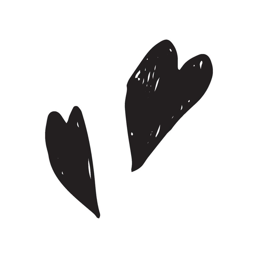 Cute trendy heart for decoration interior, print posters, greating card, bussines banner, wrapping in modern scandinavian style in . vector