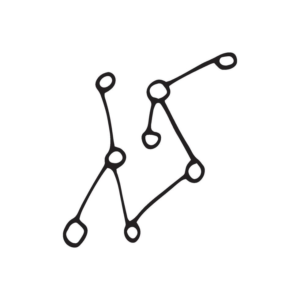 Single element of graph in doodle business set. Hand drawn illustration for cards, posters, stickers and professional design. vector