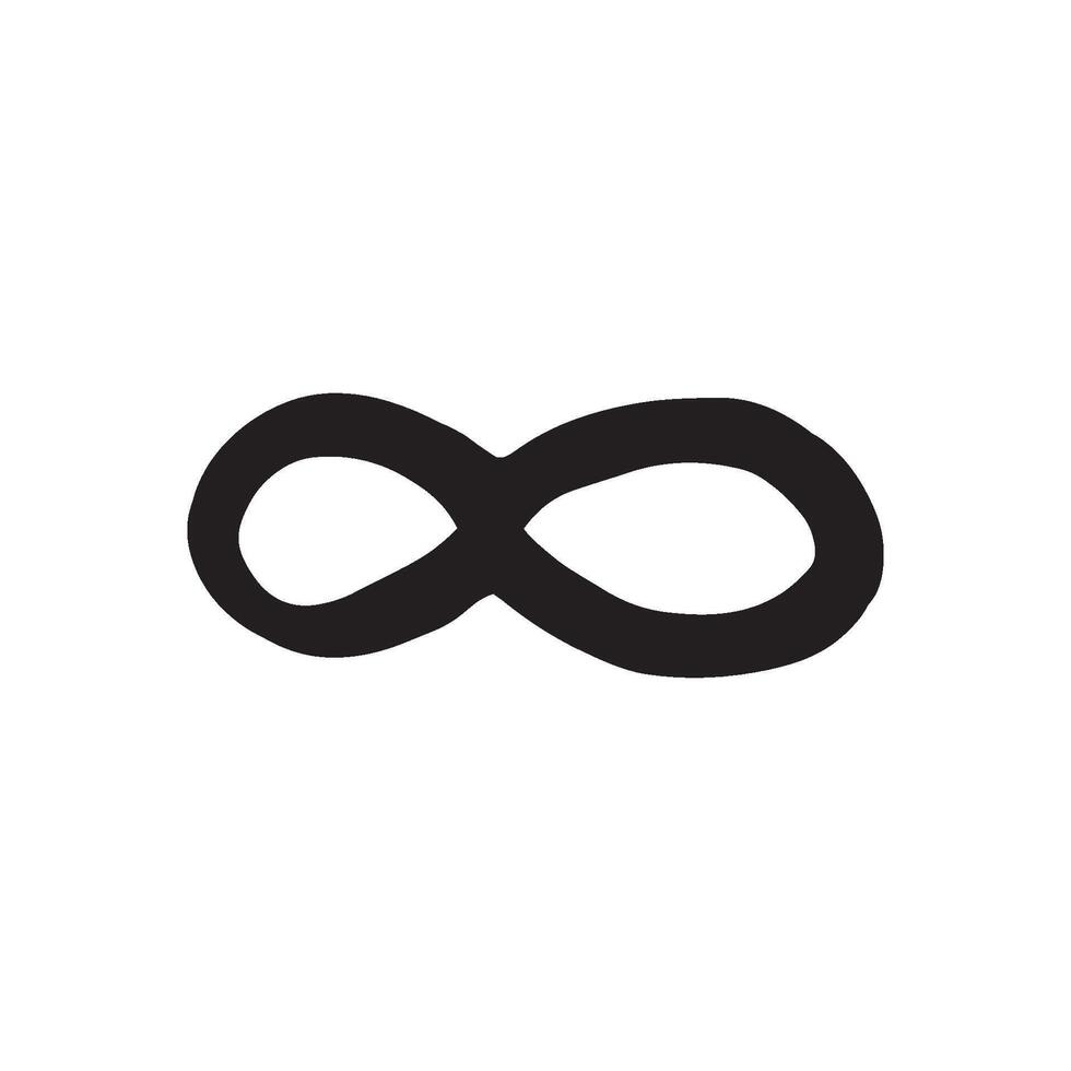 Single element of infinity in doodle business set. Hand drawn illustration for cards, posters, stickers and professional design. vector