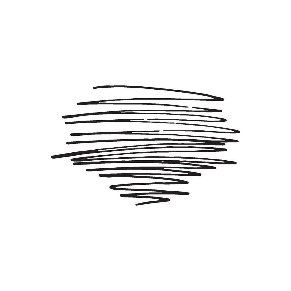 Tangled abstract scribble with hand drawn line. Doodle elements. Isolated sketch on white background. illustration vector