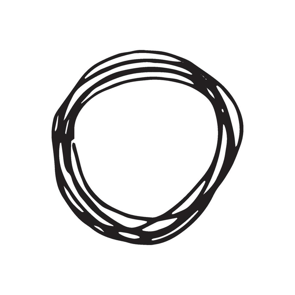 Tangled abstract scribble with hand drawn line. Doodle elements. Isolated sketch on white background. illustration vector
