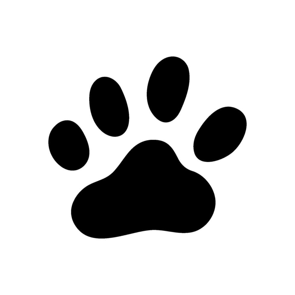 Cute hand drawn cat paws on white background. adorable animals silhouette in trendy style. Funny, cute, hygge illustration for poster, banner, print, decoration kids playroom. vector