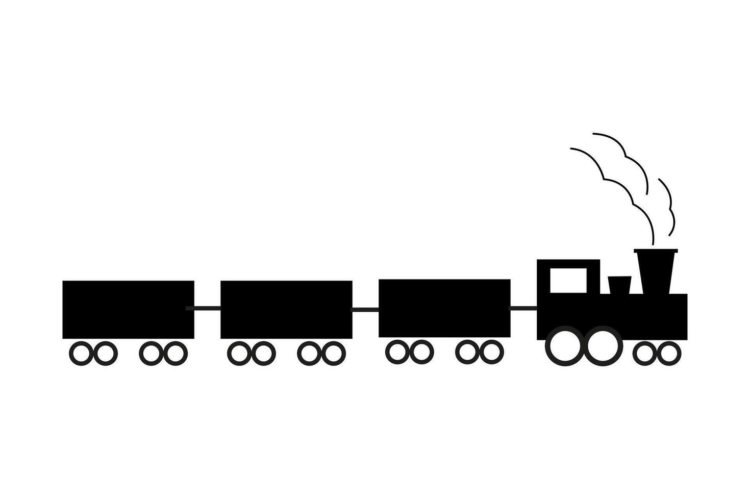 Single element of cargo train, Industrial logistics and trucking illustration. Hand drawn icons for business, web design, logo, infographic, cards, and professional design. vector