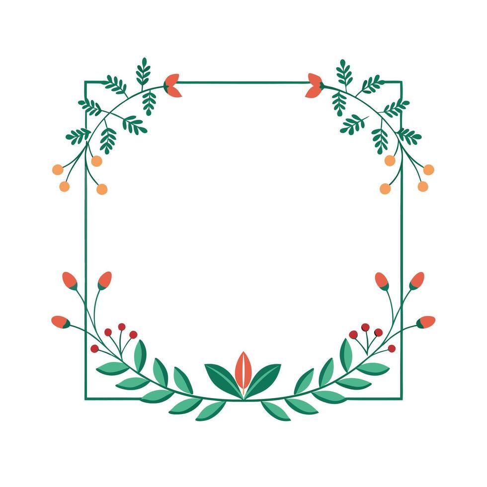 Beautiful Floral Frame Border Illustration vector