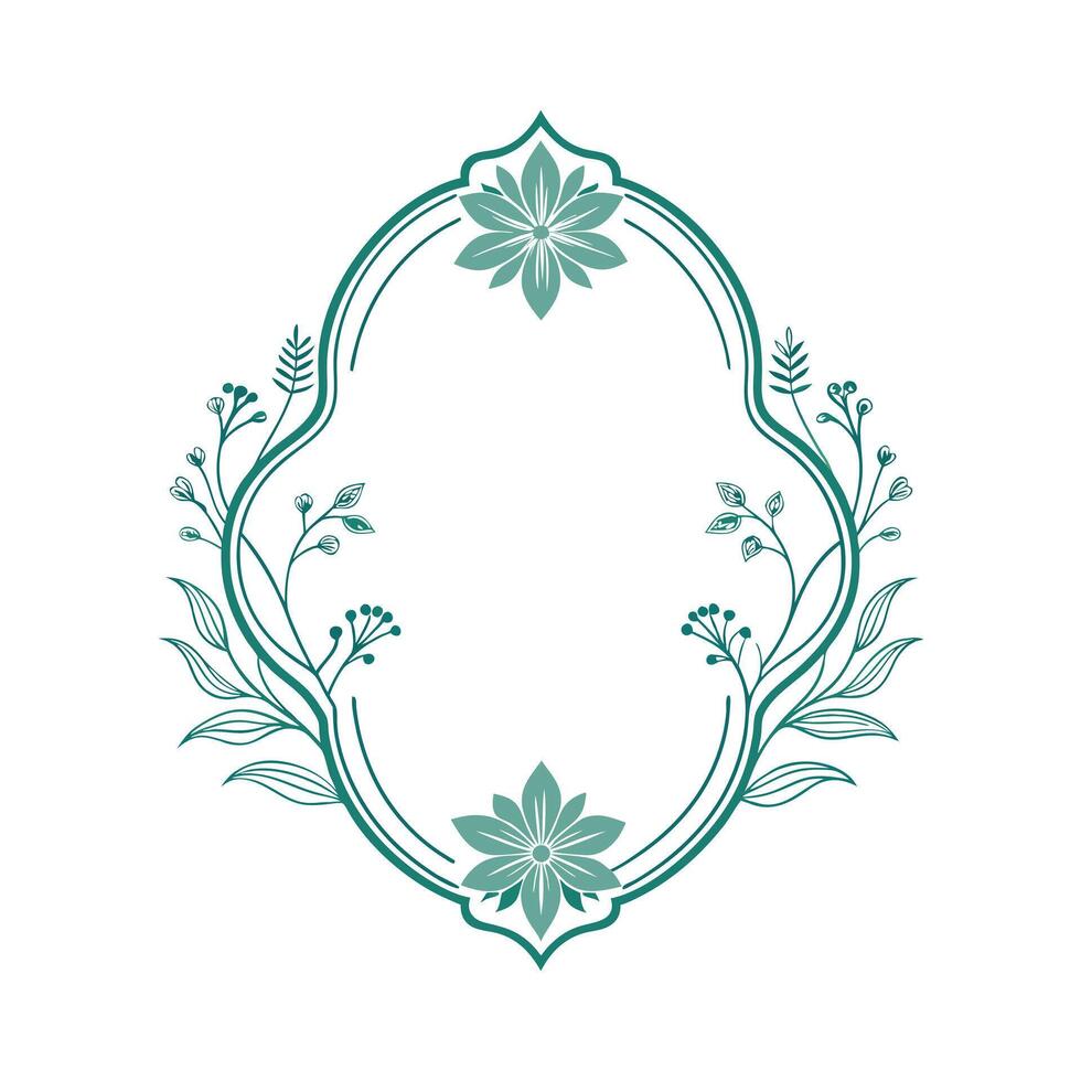 Beautiful Floral Frame Border Illustration vector