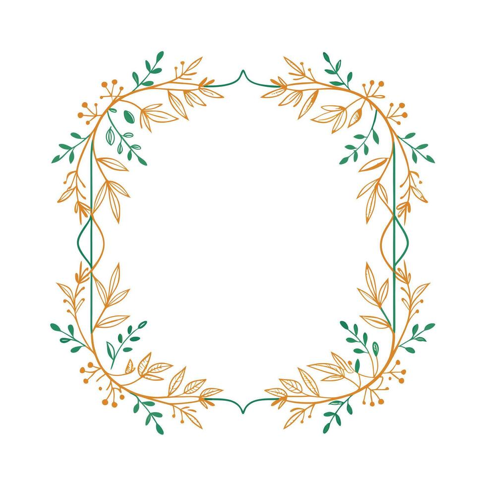 Beautiful Floral Frame Border Illustration vector