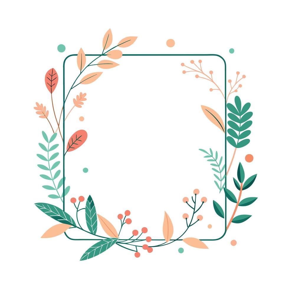 Beautiful Floral Frame Border Illustration vector
