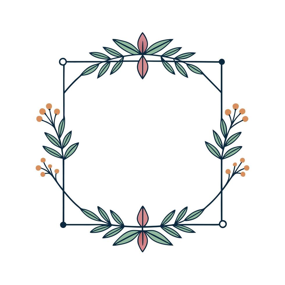 Beautiful Floral Frame Border Illustration vector