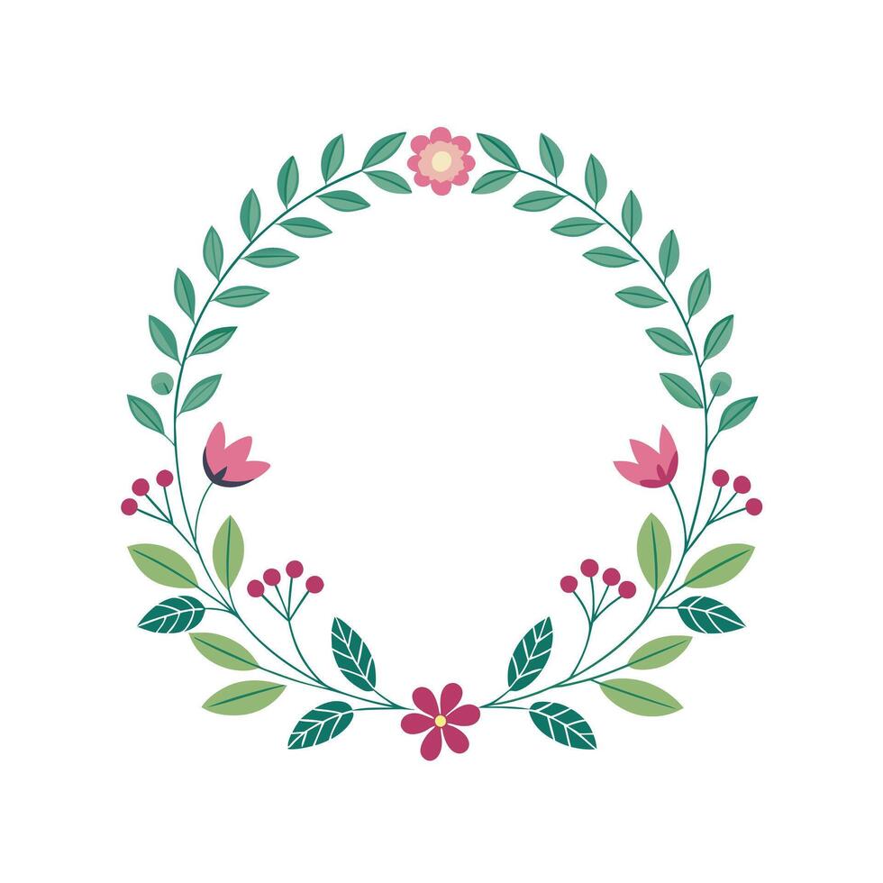 Beautiful Floral Frame Border Illustration vector