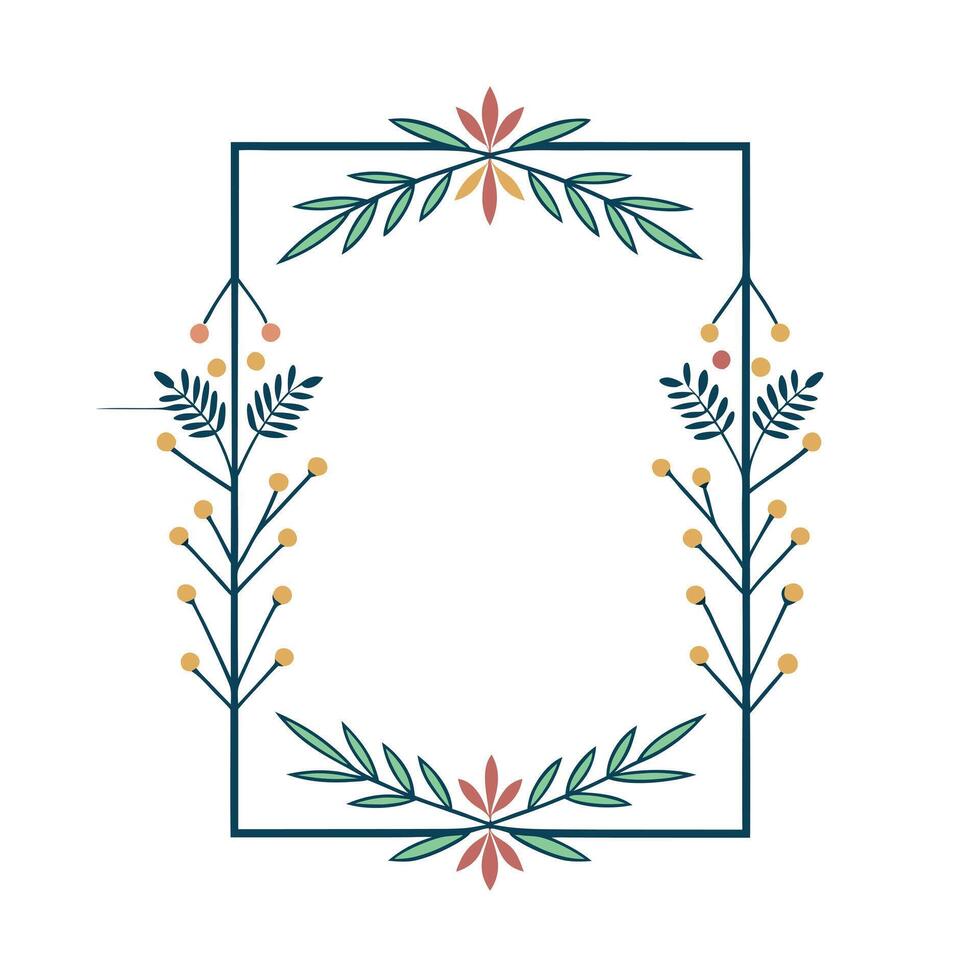 Beautiful Floral Frame Border Illustration vector