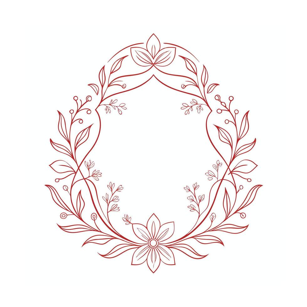 Beautiful Floral Frame Border Illustration vector