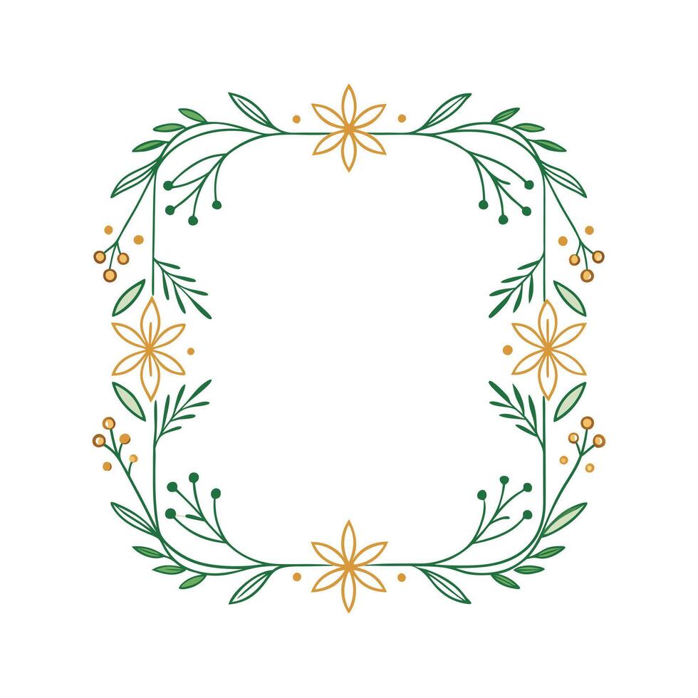 Beautiful Floral Frame Border Illustration vector