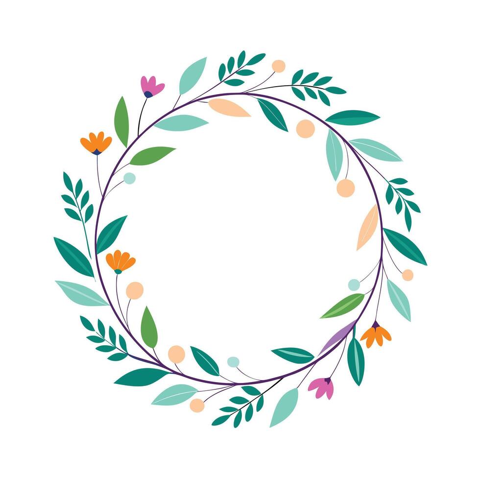 Beautiful Floral Frame Border Illustration vector