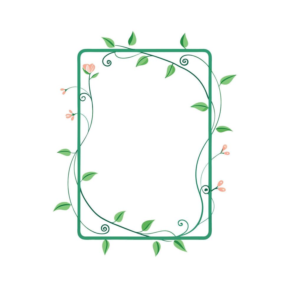 Beautiful Floral Frame Border Illustration vector