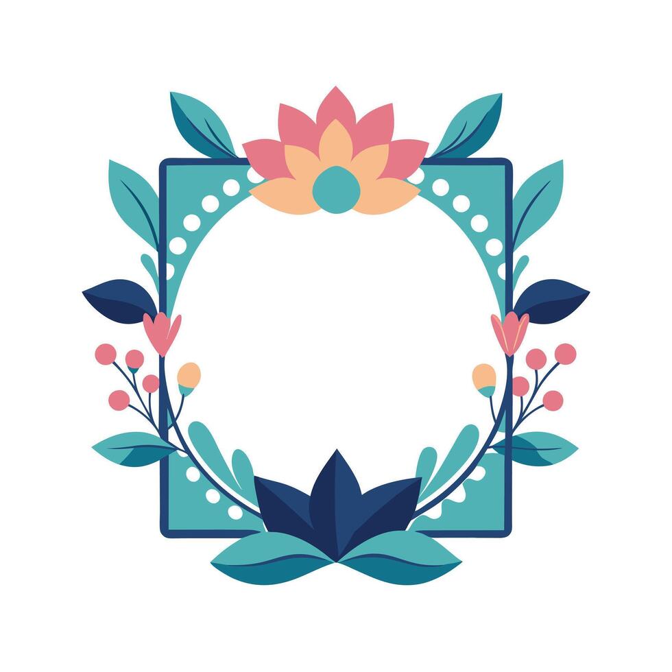 Beautiful Floral Frame Border Illustration vector