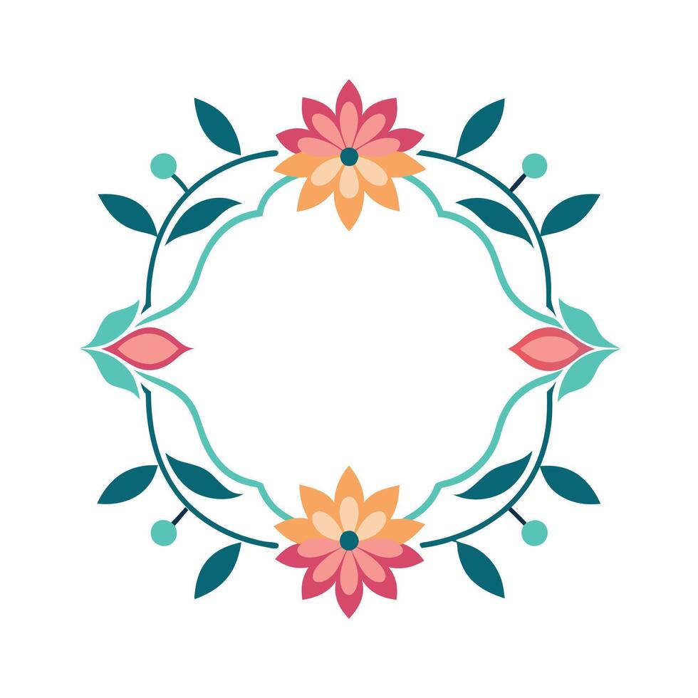 Beautiful Floral Frame Border Illustration vector