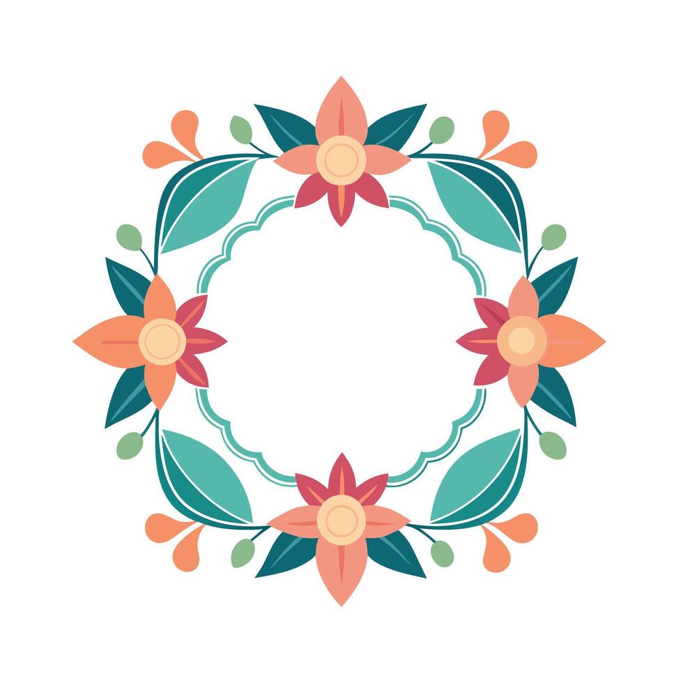 Beautiful Floral Frame Border Illustration vector