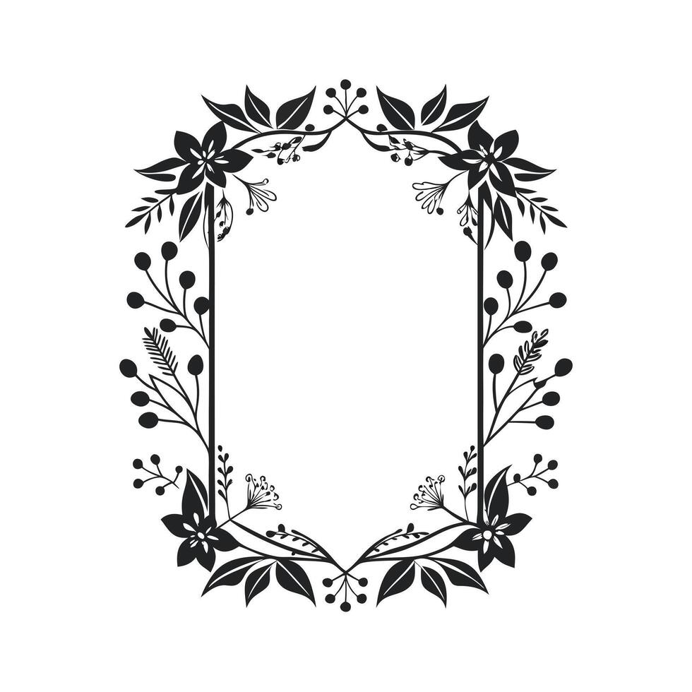 Beautiful Floral Frame Border Illustration vector