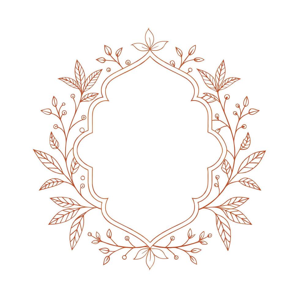 Beautiful Floral Frame Border Illustration vector