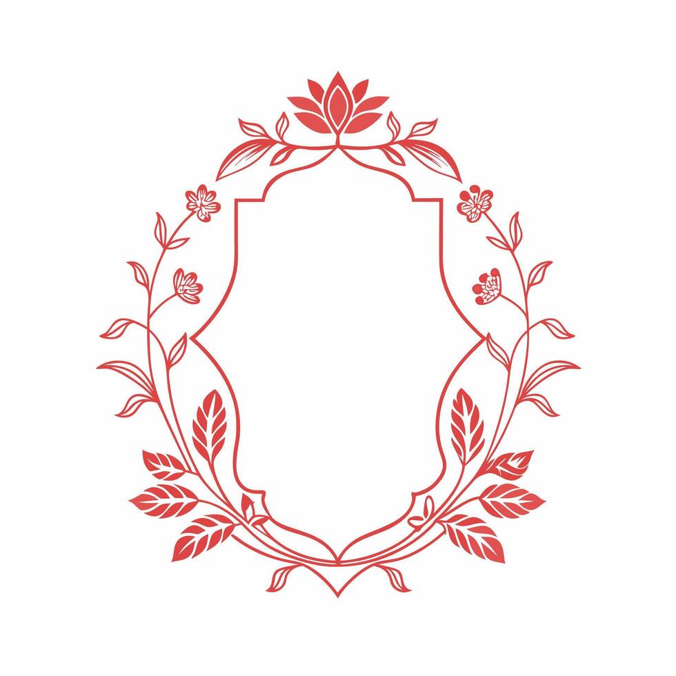 Beautiful Floral Frame Border Illustration vector