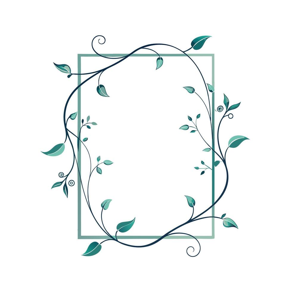 Beautiful Floral Frame Border Illustration vector
