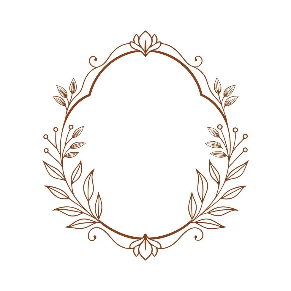 Beautiful Floral Frame Border Illustration vector
