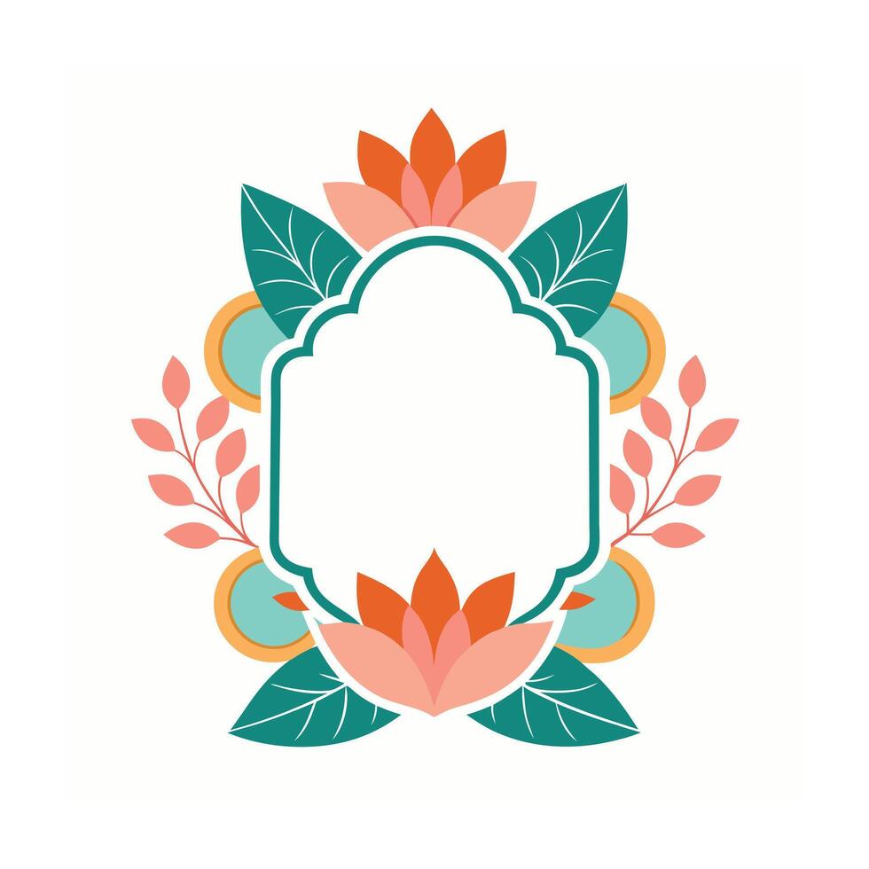 Beautiful Floral Frame Border Illustration vector