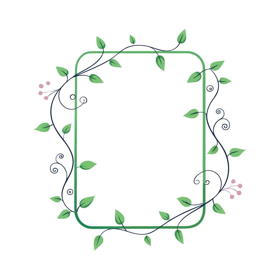 Beautiful Floral Frame Border Illustration vector