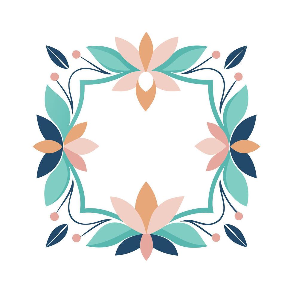 Beautiful Floral Frame Border Illustration vector