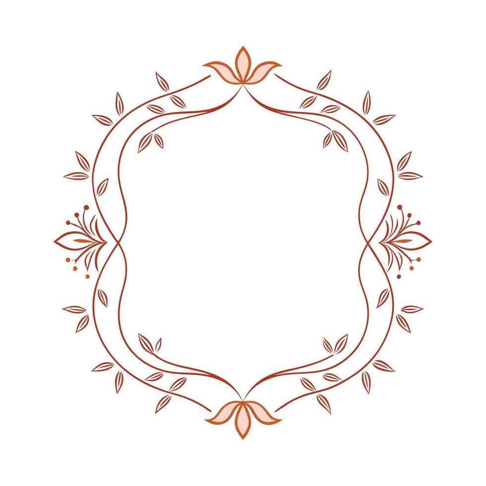 Beautiful Floral Frame Border Illustration vector