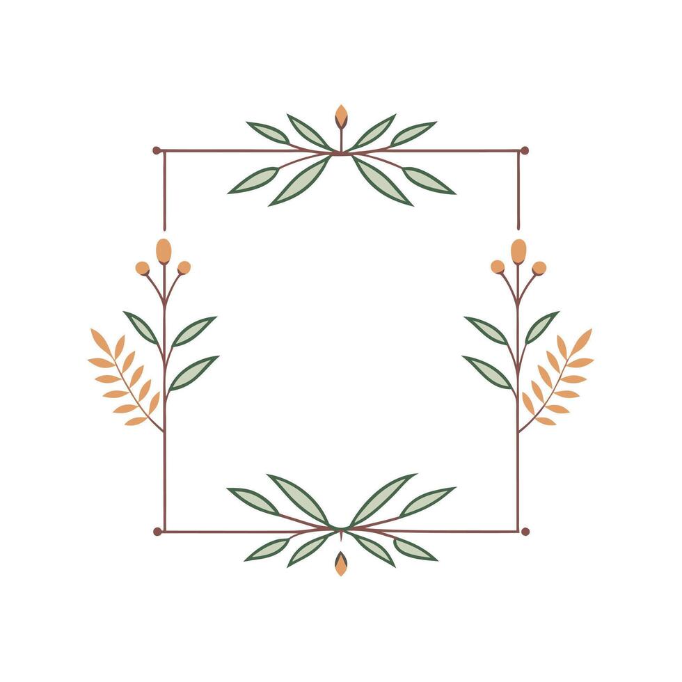 Beautiful Floral Frame Border Illustration vector