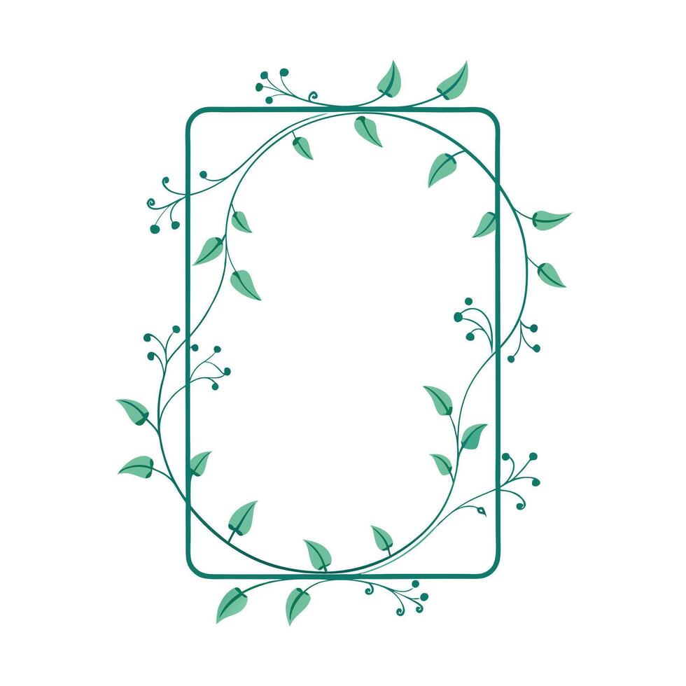 Beautiful Floral Frame Border Illustration vector