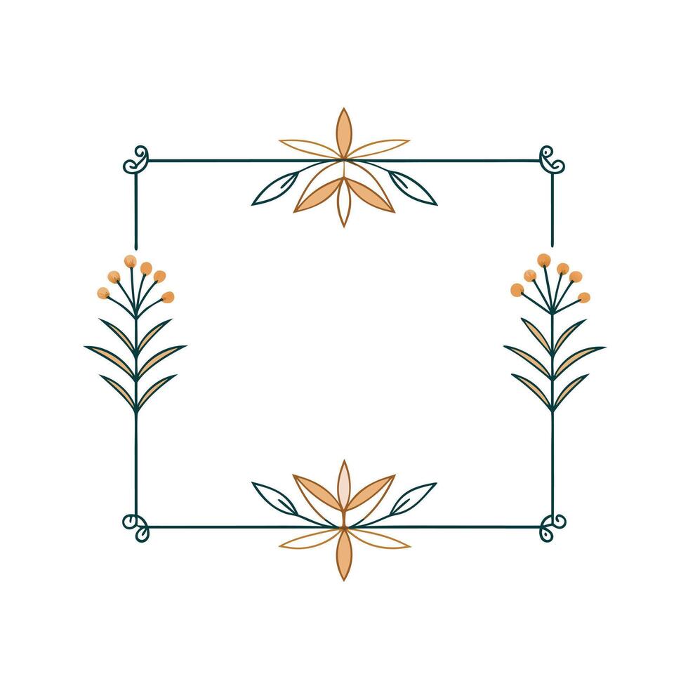 Beautiful Floral Frame Border Illustration vector