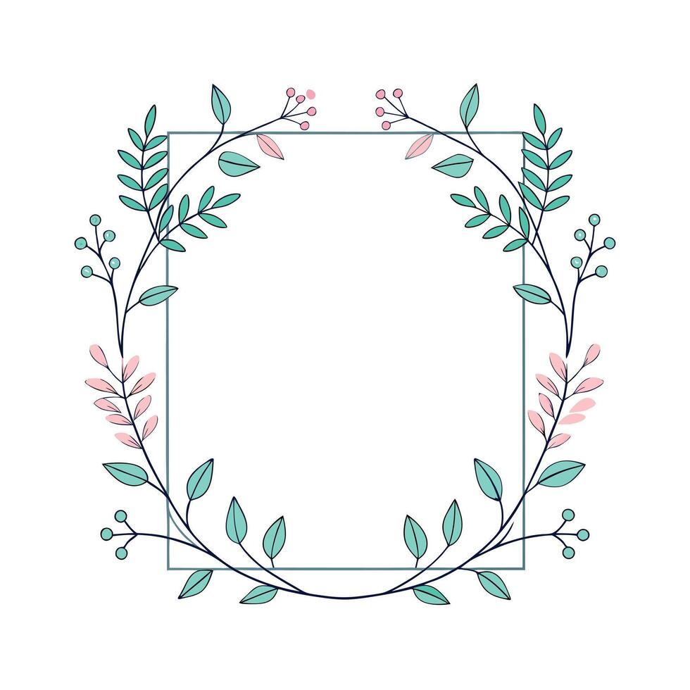 Beautiful Floral Frame Border Illustration vector