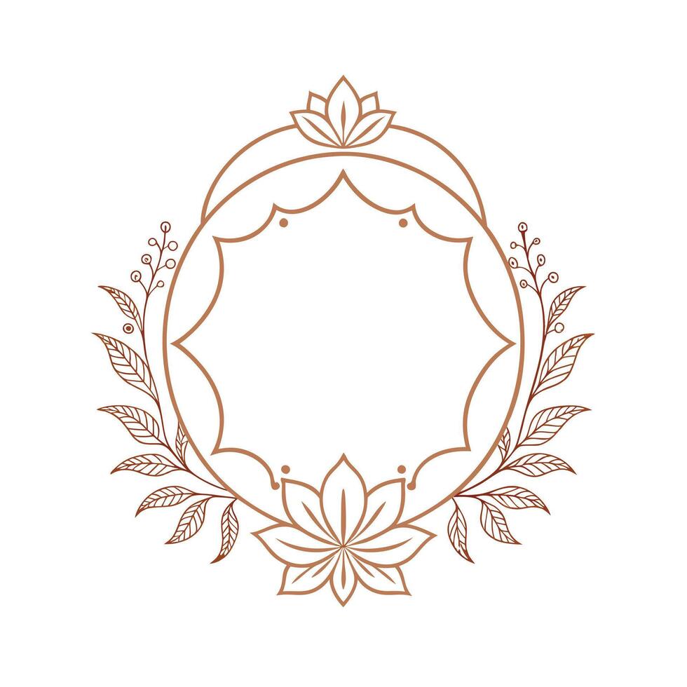 Beautiful Floral Frame Border Illustration vector