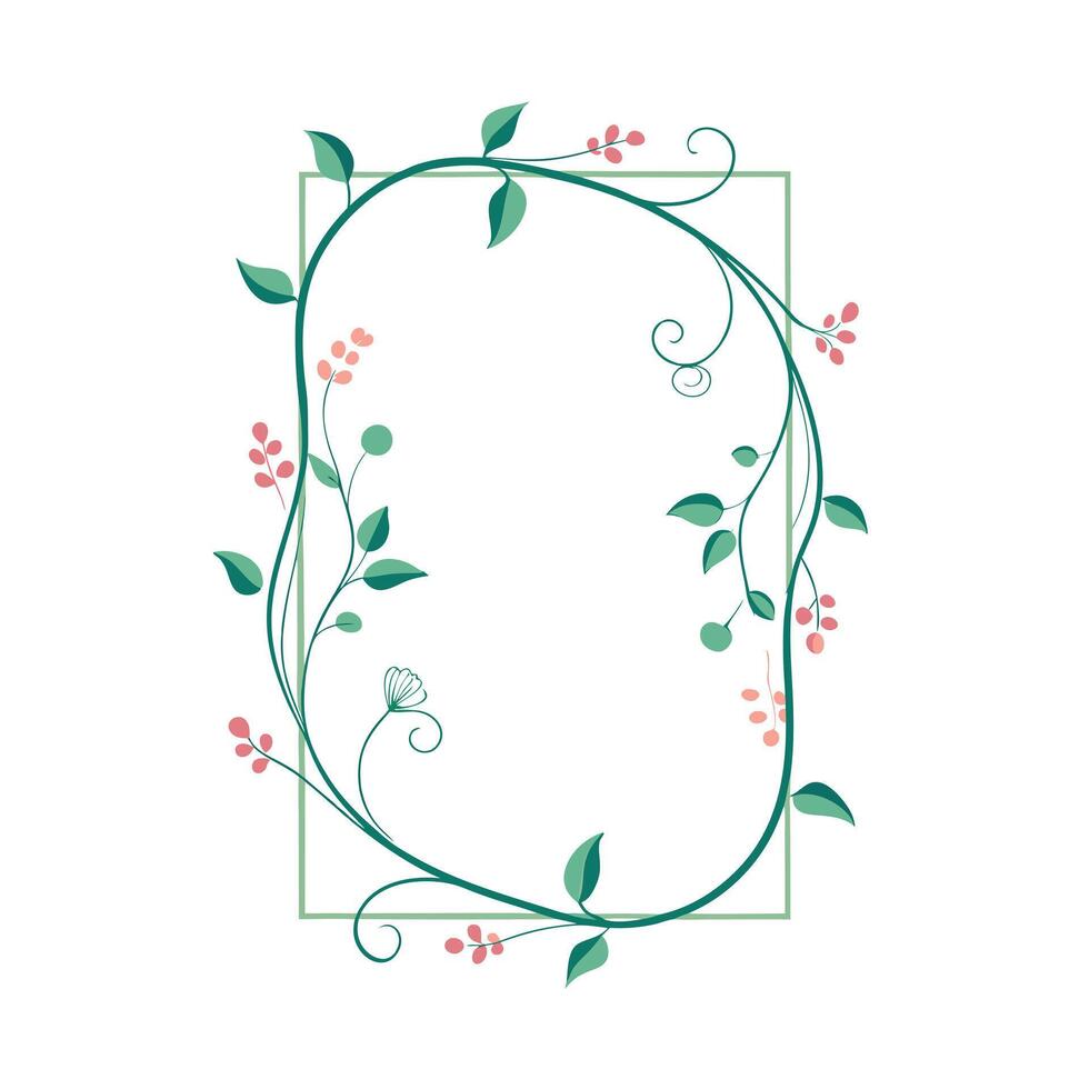 Beautiful Floral Frame Border Illustration vector