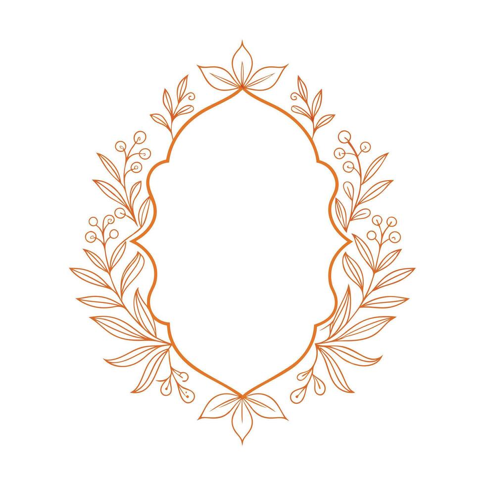 Beautiful Floral Frame Border Illustration vector