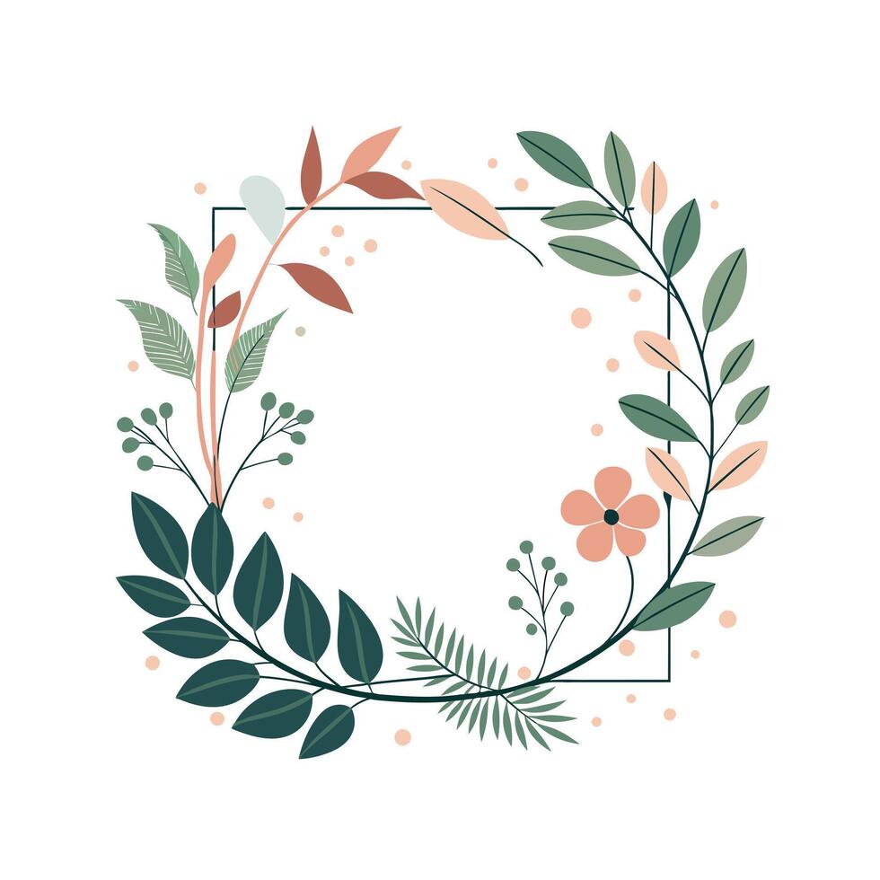 Beautiful Floral Frame Border Illustration vector