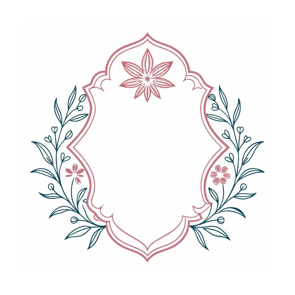 Beautiful Floral Frame Border Illustration vector