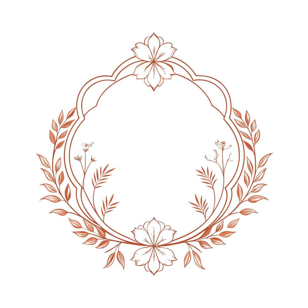Beautiful Floral Frame Border Illustration vector