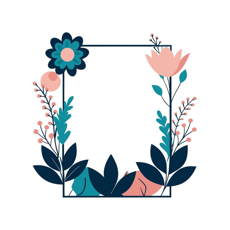 Beautiful Floral Frame Border Illustration vector