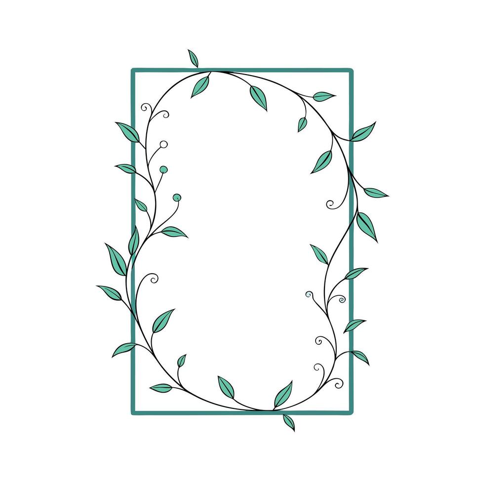 Beautiful Floral Frame Border Illustration vector