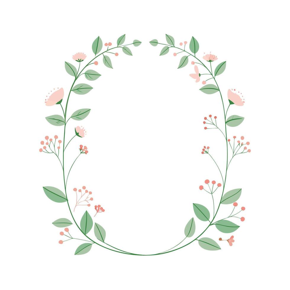 Beautiful Floral Frame Border Illustration vector