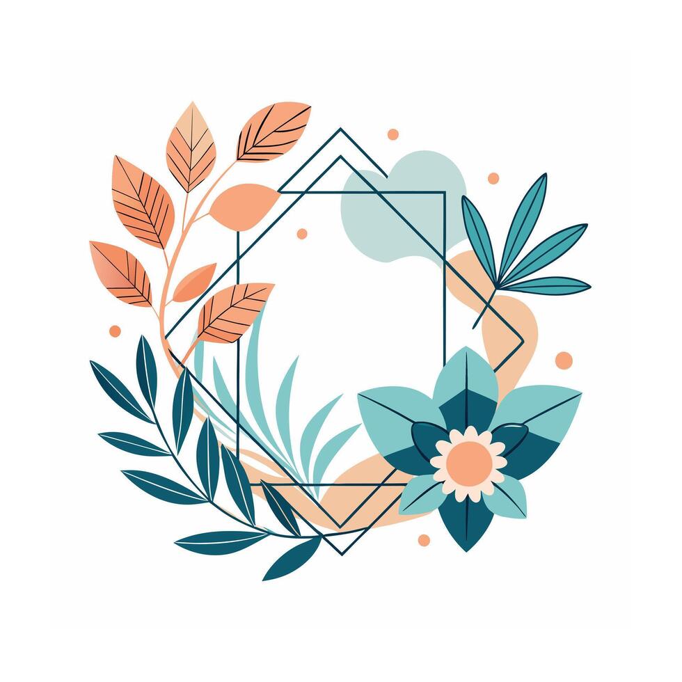 Beautiful Floral Frame Border Illustration vector