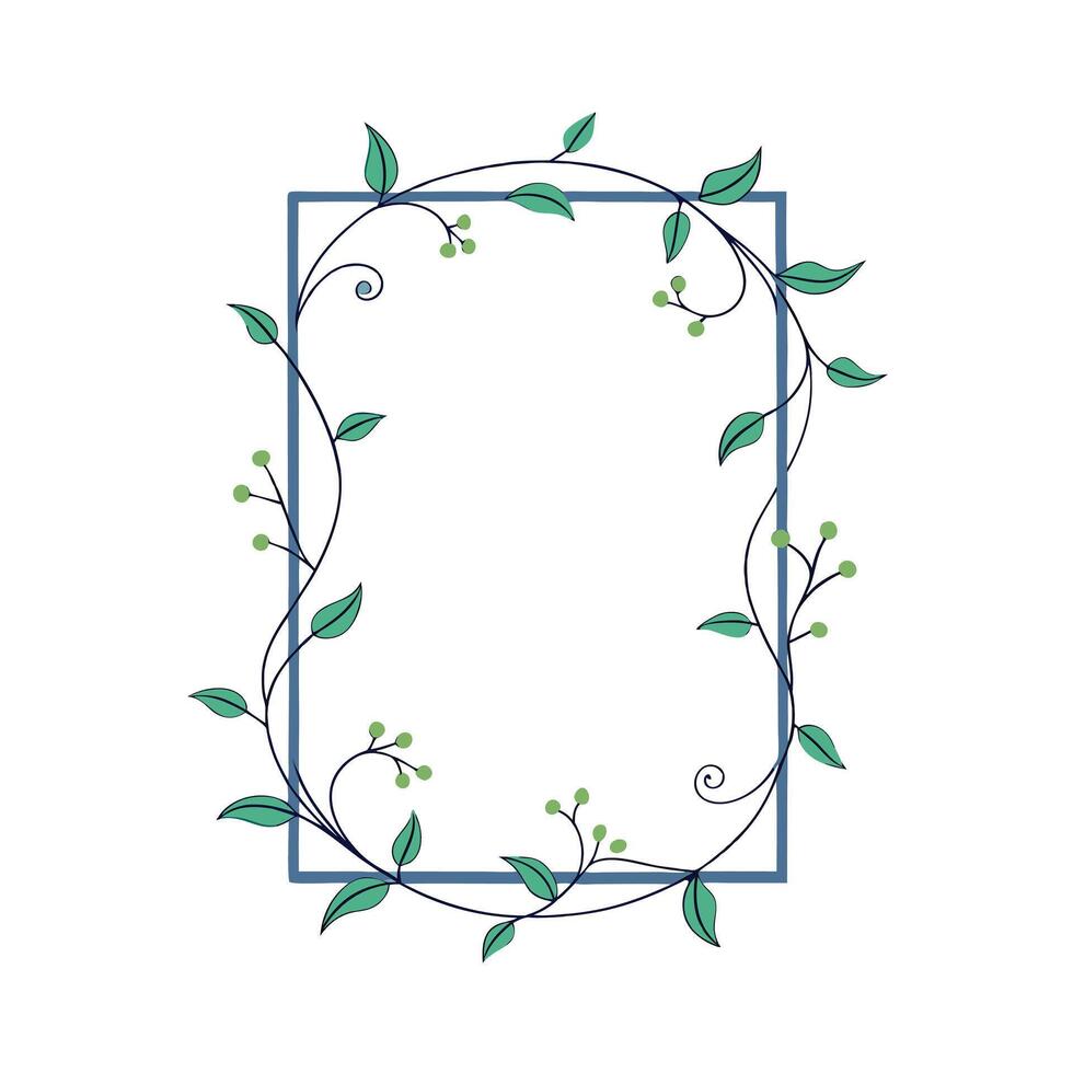 Beautiful Floral Frame Border Illustration vector
