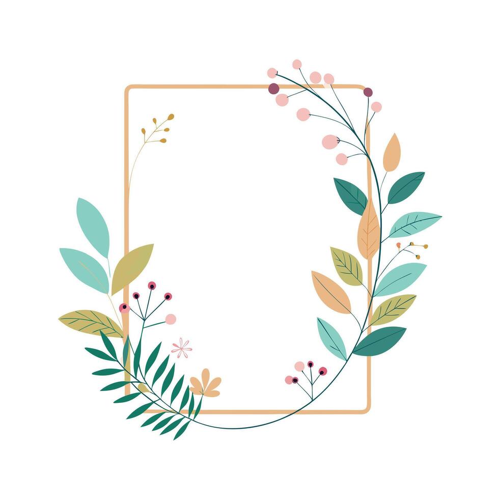 Beautiful Floral Frame Border Illustration vector
