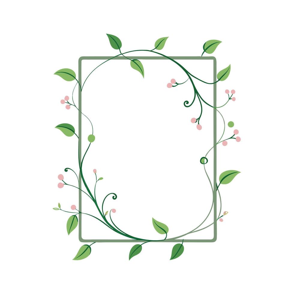 Beautiful Floral Frame Border Illustration vector