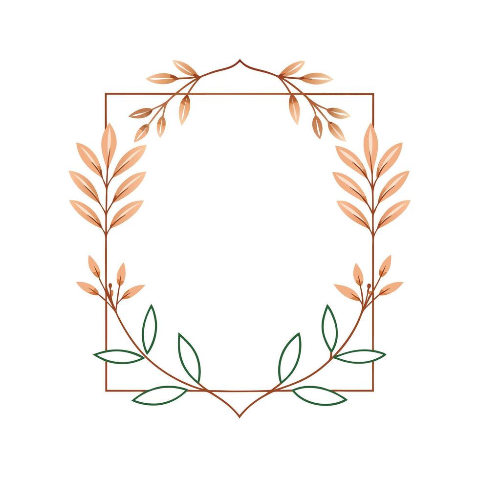 Beautiful Floral Frame Border Illustration vector