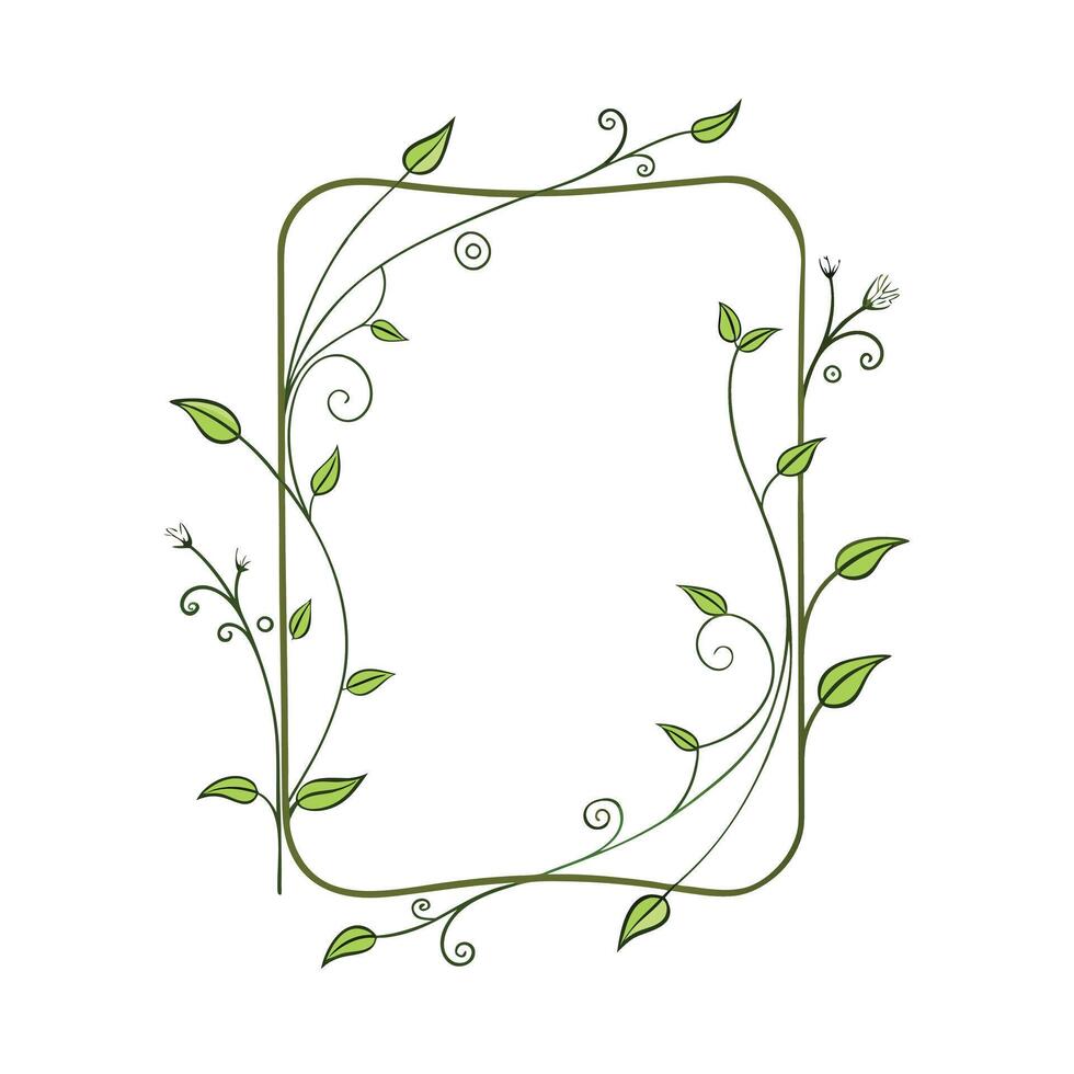 Beautiful Floral Frame Border Illustration vector